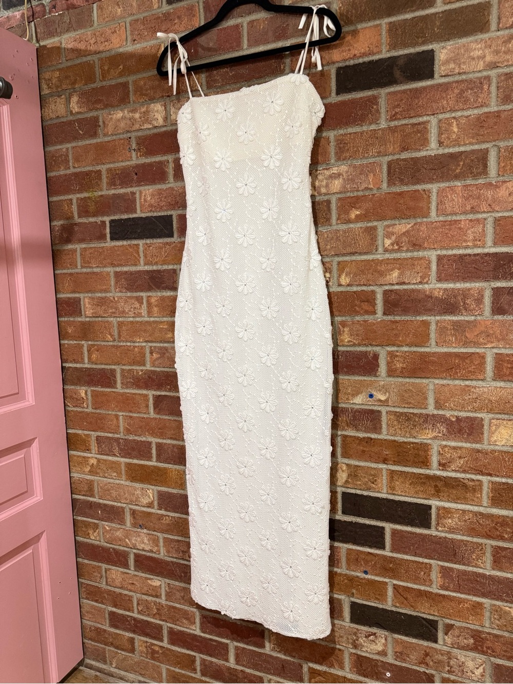 Nocturne size small brand new with tags white tie strap maxi dress